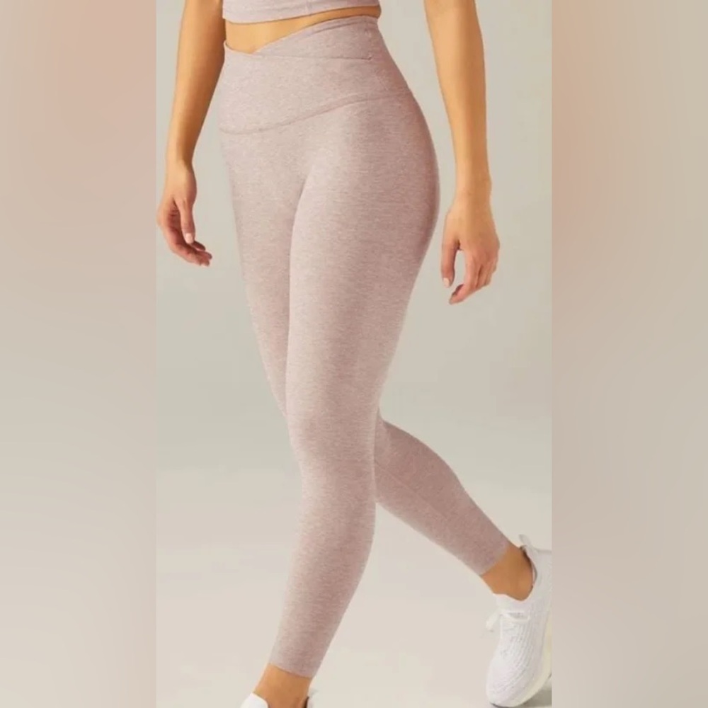 Beyond Yoga Spacedye At Your Leisure High Waisted Midi Legging in Chai